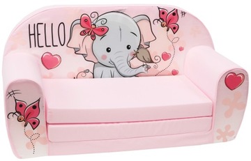 Delsit- mini sofa, podwójna kanapa rozkładana dla dziecka