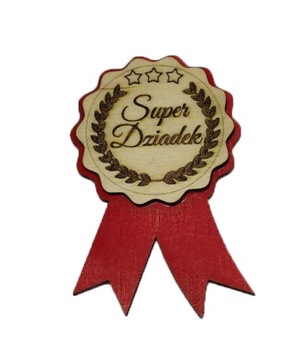 Medal magnes Super Dziadek Dzień Dziadka sklejka
