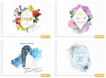 Свадебная ГОСТЕВАЯ КНИГА с анкетами для записей гостей и фотографиями. Свадебный сувенир.