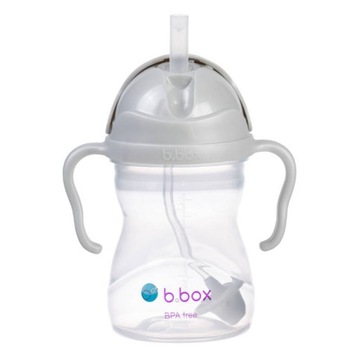 KUBEK NIEKAPEK B.BOX SZARY 240 ML OBCIĄŻONA SŁOMKA