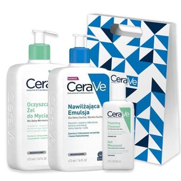 CERAVE oczyszczający ŻEL + EMULSJA 473 ml ZESTAW