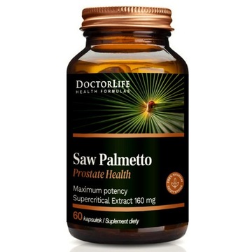 Doctor Life Saw Palmetto ekstrakt z owoców palmy sabałowej 160mg suple P1