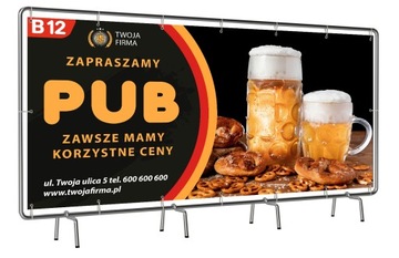 Baner, Banery reklamowy, Reklama 250x150 cm 680gr m2