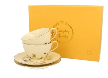 НАБОР КОФЕЙНЫХ ЧАШЕК И БЛЮДЦЕВ 2+2 250МЛ КОФЕЙНЫЙ СЕРВИС