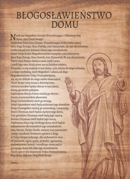 BŁOGOSŁAWIEŃSTWO DOMU - obraz z zawieszką