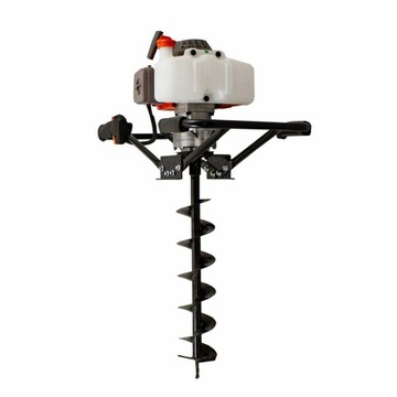 Бензиновая буровая установка мощностью 2,8 л.с., земляной бур на ДВУХ человек, комплект сверл.