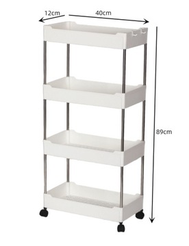 ПОЛКА ДЛЯ ВАННОЙ КУХОННЫЙ ШКАФ Полка мобильная на колесиках, 4 ЯРУСА