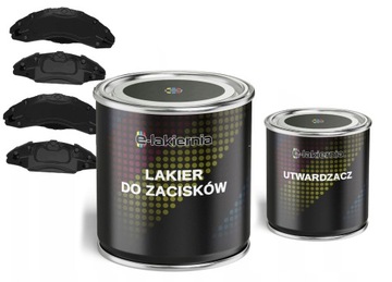 ZESTAW LAKIER FARBA DO BĘBNÓW ZACISKÓW HAMULCOWYCH POŁYSK CZARNY