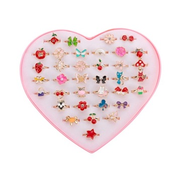 PIERŚCIONKI DLA DZIECI KARTONOWE DZIEWCZYNY PALCE