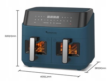 ЦИФРОВАЯ ФРИТЮРНИЦА 2 ЖАРОЧНЫЕ КОРЗИНЫ СО СТЕКЛОМ