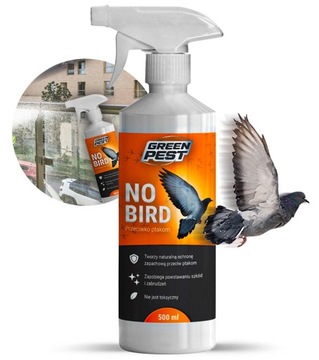 SPRAY ODSTRASZACZ AEROZOL ŚRODEK NA PTAKI GOŁĘBIE WRÓBLE NO BIRD 500ML