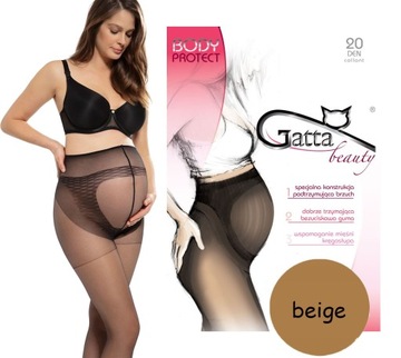 CIĄŻOWE rajstopy 20 den GATTA lycra Protect 20 BEIGE # 4 L