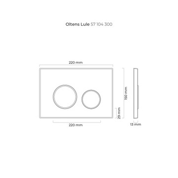 HAGSER УНИТАЗ, РАМКА OLTENS, ЧЕРНАЯ КНОПКА