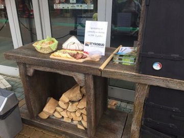 Бетонная садовая коптильня, большой гриль и коптильня Зевс, садовые коптильни