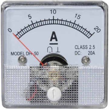 MIERNIK ANALOGOWY AMPEROMIERZ KWADRAT 20A + BOCZNIK