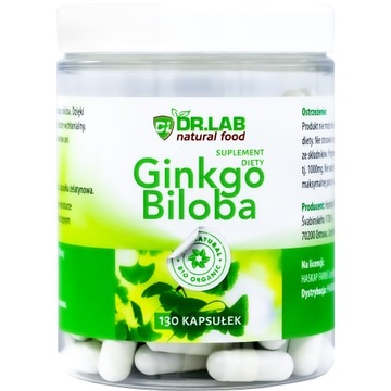 Ginkgo Biloba 130kaps 500mg czysta bez wypełniaczy NATURALNA