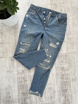 H&M SKINNY jeans DZIURY spodnie rurki 42 XL