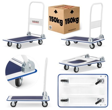 Складная транспортная тележка-платформа HIGHER, 150 кг.