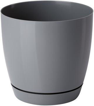 DONICZKA Z PODSTAWKĄ TOSCANA śr. 13CM SZARY POŁYSK Form-plastic