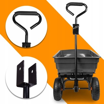 ПРИЦЕП ДЛЯ САДОВОГО ТРАНСПОРТА ПРИЦЕП ТАЧКА НАДУВНЫЕ КОЛЕСА ДО 300 КГ 75 Л