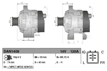 ALTERNÁTOR DENSO DAN1408