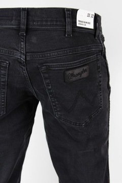 WRANGLER Texas duże czarne męskie podnie jeans czarne W42 L32