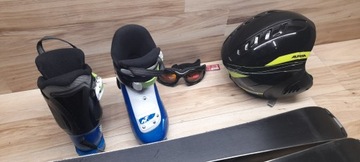 SET ELAN Лыжи 90 см Ботинки 30,5 Шлем Очки Палки