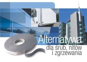 dwustronna taśma klejąca akrylowa 3M czarna 7mm