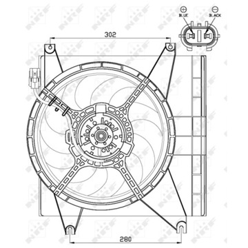 VENTILÁTOR CHLADIČŮ HYUNDAI ATOS 03-08 1.1