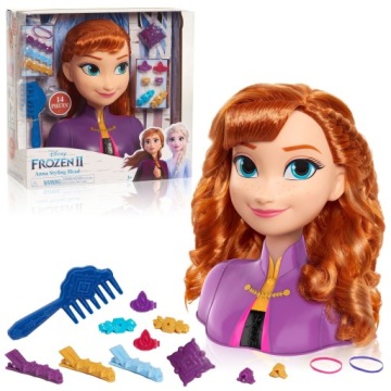 DISNEY голова для зачісування і стилізації ANNA 20 см крижане серце II FROZEN +аксесуари