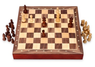 Drewniane szachy dla dzieci logiczne Magnetyczne