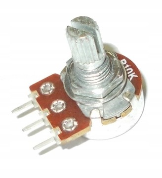POTENCJOMETR OBROTOWY B10k 10k lin 5sztuk (1112)