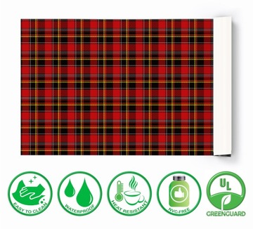 Mata ochronna na Biurko 90x45 Czerwona Kratka