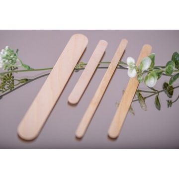Szpatułki do depilacji drewniane Mini (długi) 13*1 cm, 100 szt. op.