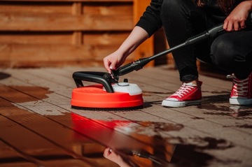 SZCZOTKA DO MYCIA KOSTKI PATIO DO MYJKI ZBIORNIK NA CHEMIĘ ADAPTER M22