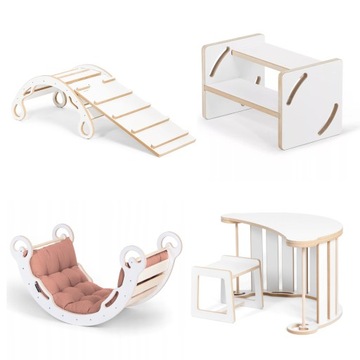 Качалка с подушкой + горка 2 в 1 - стена + подушка. комплект 3в1