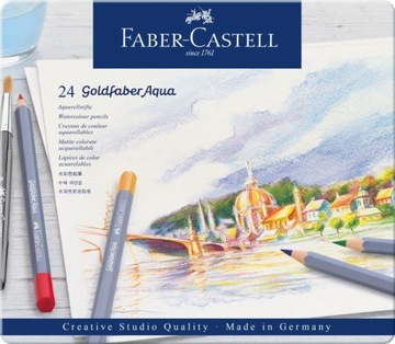 KREDKI AKWARELOWE GOLDFABER AQUA 24 KOL. OPAK. MET