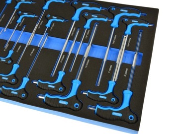 НАБОР ОТВЕРТОК ШЕСТИГРАННЫЙ TORX 53X38СМ, Т-образный, 18 ЭЛЕМЕНТОВ