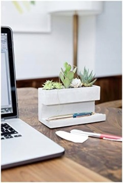 БЕТОННЫЙ ОРГАНАЙЗЕР С ЯЩИКОМ ДЛЯ СУККУЛЕНТОВ НАСТОЛЬНЫЙ ОРГАНАЙЗЕР ДЛЯ РУЧОК