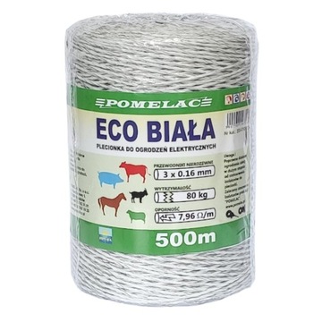 Plecionka ECO biała 500m
