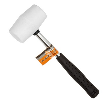 MŁOTEK GUMOWY MŁOT BIAŁY METALOWY UCHWYT RĄCZKA RĘKOJEŚĆ 40MM 225G POLAX