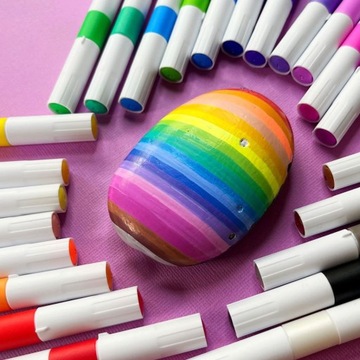 Маркеры АКРИЛОВЫЕ, фломастеры, Акриловые маркеры для различных поверхностей одежды, 48 шт.