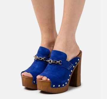 GUESS DAMSKIE KLAPKI NA OBCASIE SKÓRA 37 1KCH