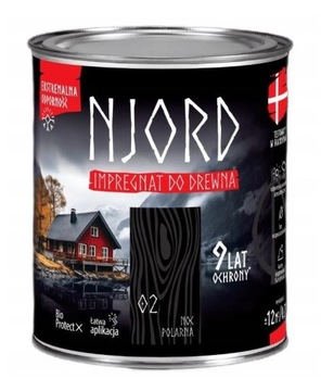 NJORD Impregnat do drewna o ekstremalnej odporności. .Noc polarna 2,5 l.