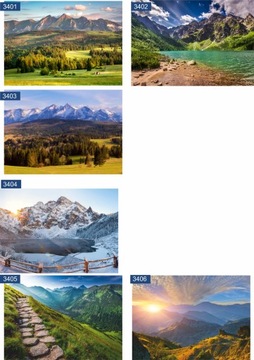 Постер ГОРЫ Польские Татры 70х50, подборка узоров