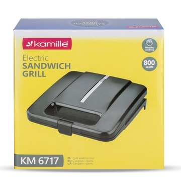 Поджаренные бутерброды с жареным сэндвич -тостером Electric Grill Kamille