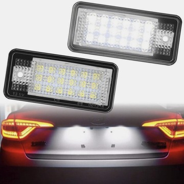 PODSVÍCENÍ TABULKY REJ. LAMPY LED AUDI A3 A4 B6 B7 A5 A6 C6 A8 D3 Q7