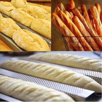 Форма для багета BAKED TRAY на 2 БАГИТА - идеальна для домашнего использования.