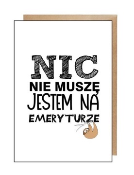 Kartka pocztówka eko koperta emerytura emeryt zus