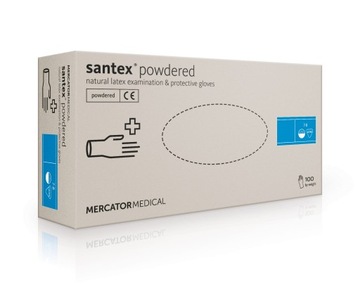 Rękawice lateksowe pudrowane Santex Powdered - XL